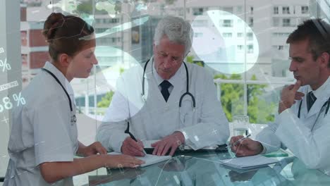 animation of statistics over medical staff