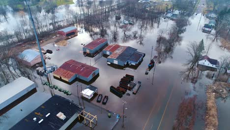 Naturkatastrophe,-Überschwemmung,-Verwüstung,-Zerstörung-Der-Erde,-Filmische-Drohne