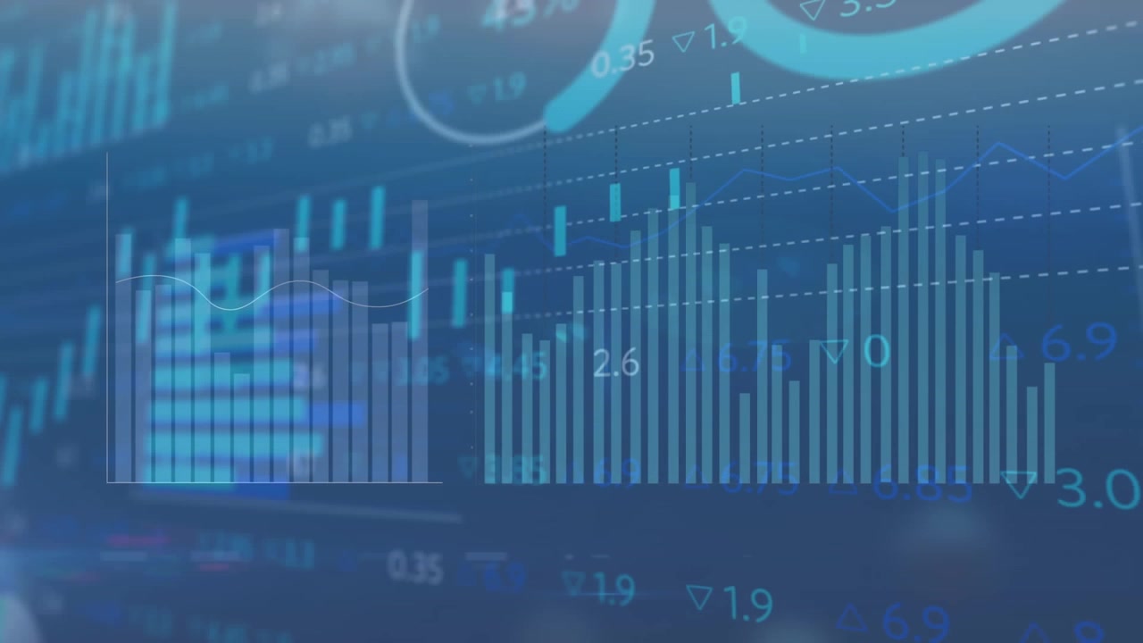 Animation af behandling af finansielle data over virusceller