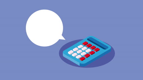 calculadora isométrica con burbuja de habla