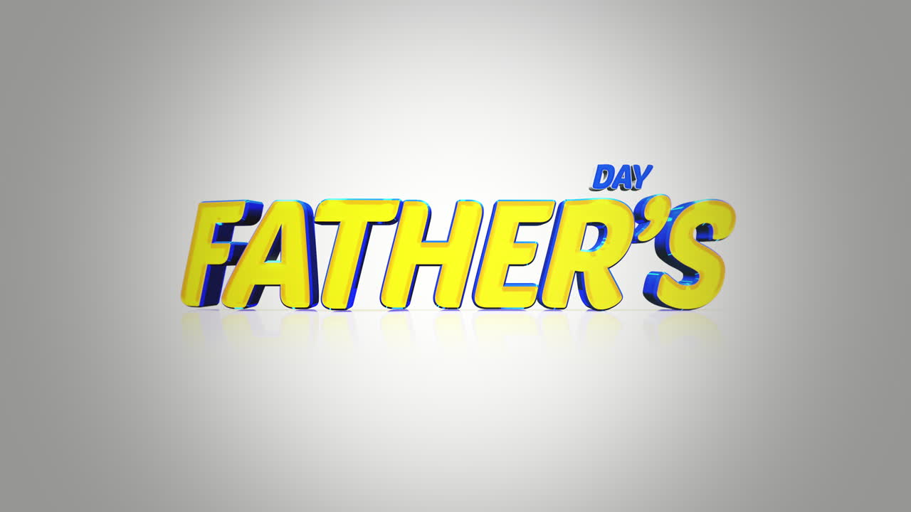 Modern Fathers Day text on fashion white gradient
