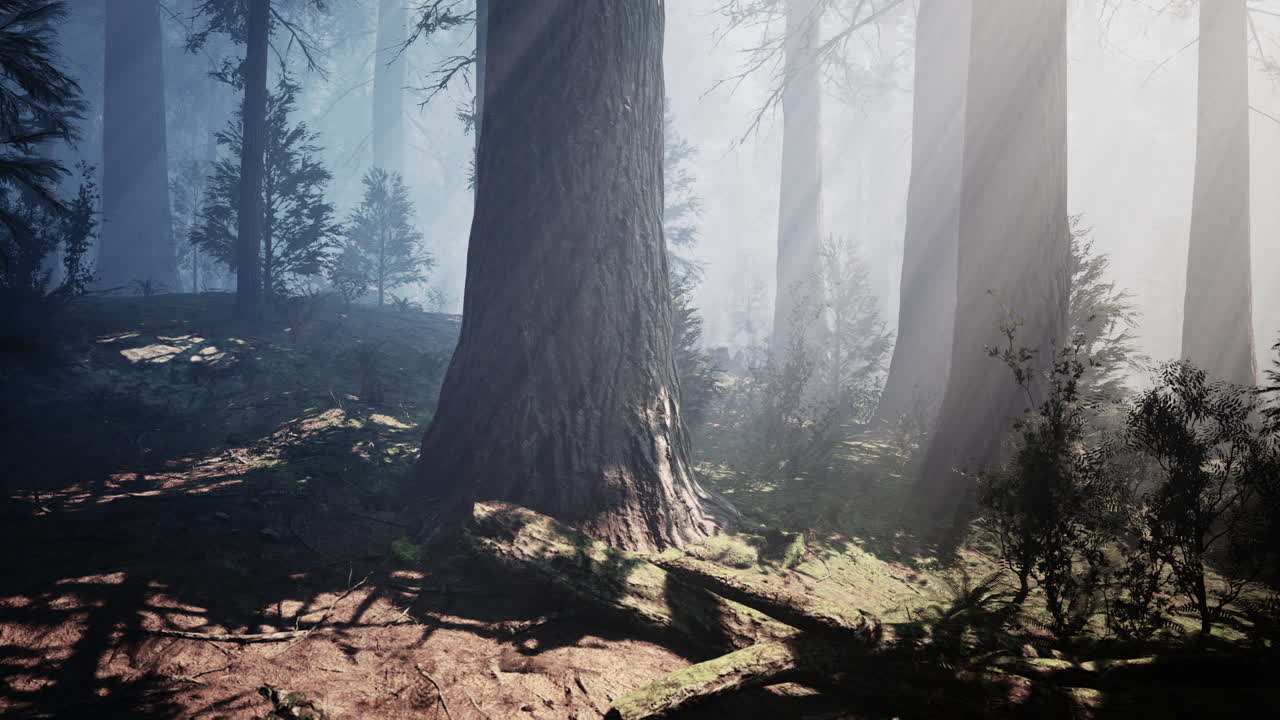 Misty Redwood Forest