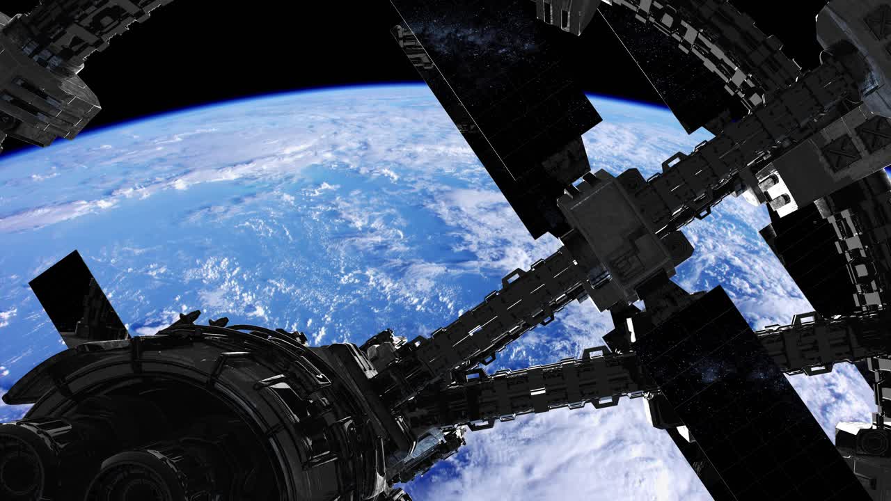 estación espacial internacional en el espacio exterior sobre el planeta tierra