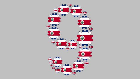 el número nueve de costa rica.