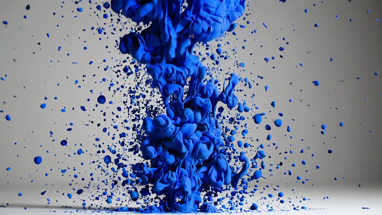 Abstract Blue Ink Splash