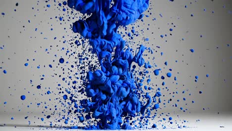 abstract blue ink splash