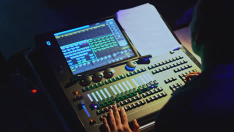 lighting console operator