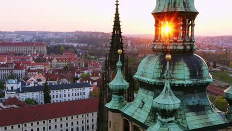 aerial view st. nicolas church in prague