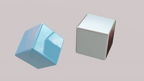 diseño de gráficos en movimiento renderizados en 3d con formas abstractas. animación en bucle con objetos de patrón sin costuras