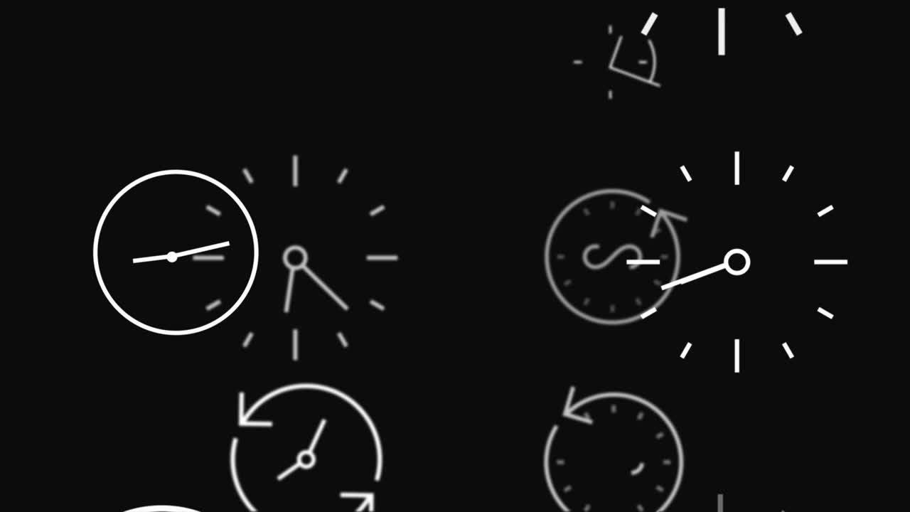 lapso de tiempo del reloj y movimiento rápido de animación