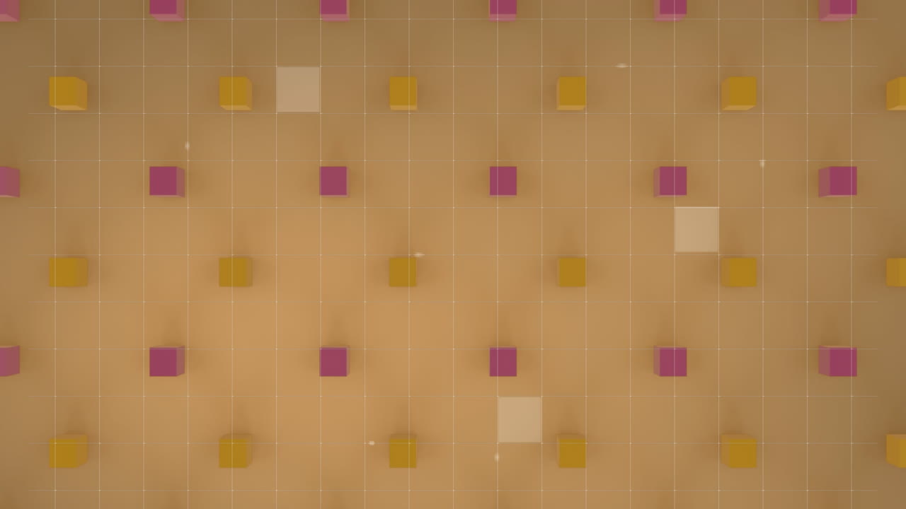 Animation of pattern moving on seamless loop on orange background