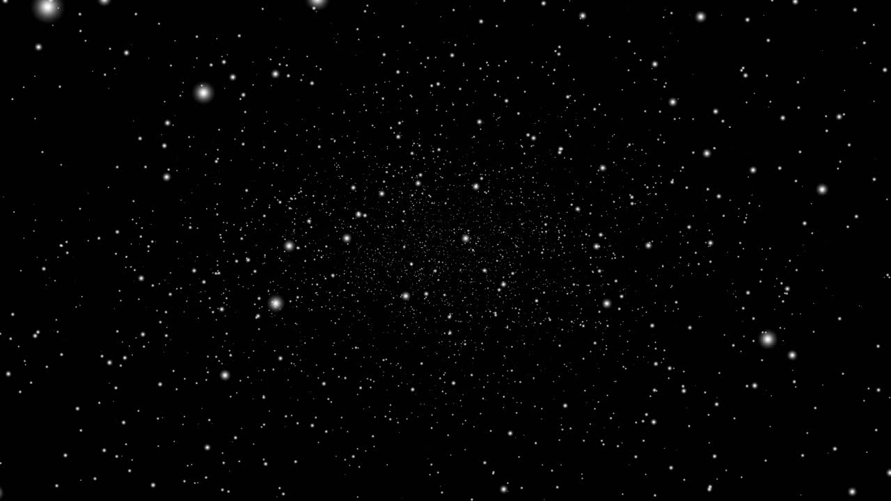 moving stars in space, video overlay