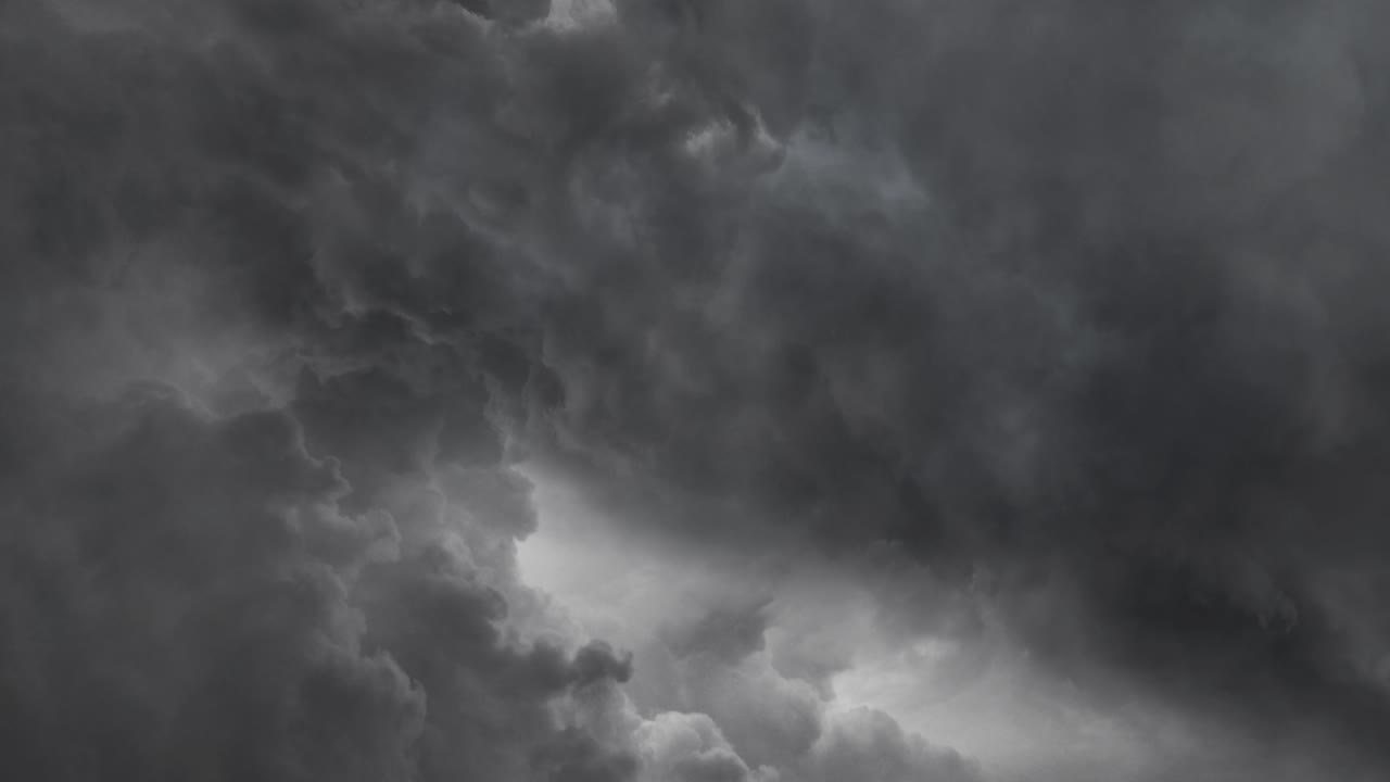 4k view of gray clouds in the sky and a thunderstorm