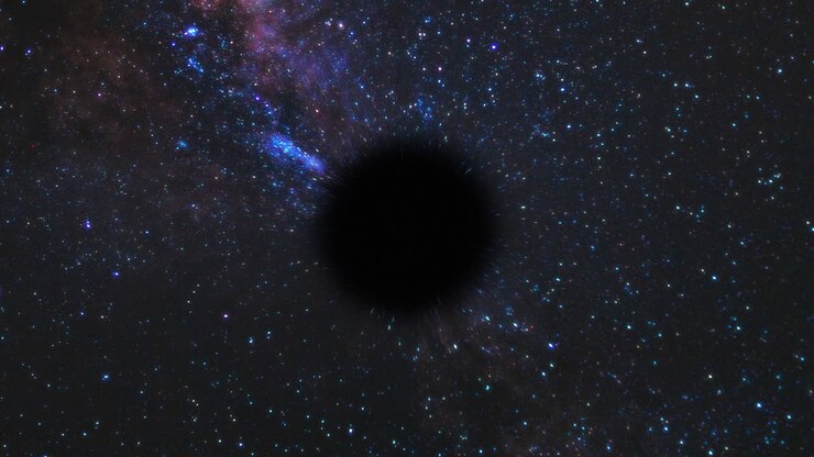 A black hole in space
