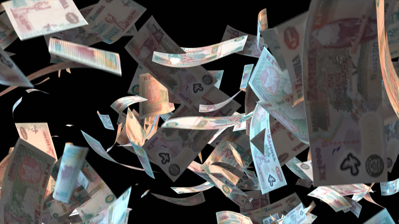 떨어지는 말라위 차 지폐