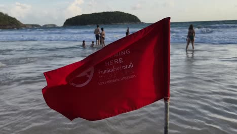 no hay señal de playa para nadar.