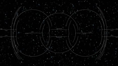 Raumschiff-Hud-Display,-Das-Leuchtende-Blinkende-Sterne-Scannt