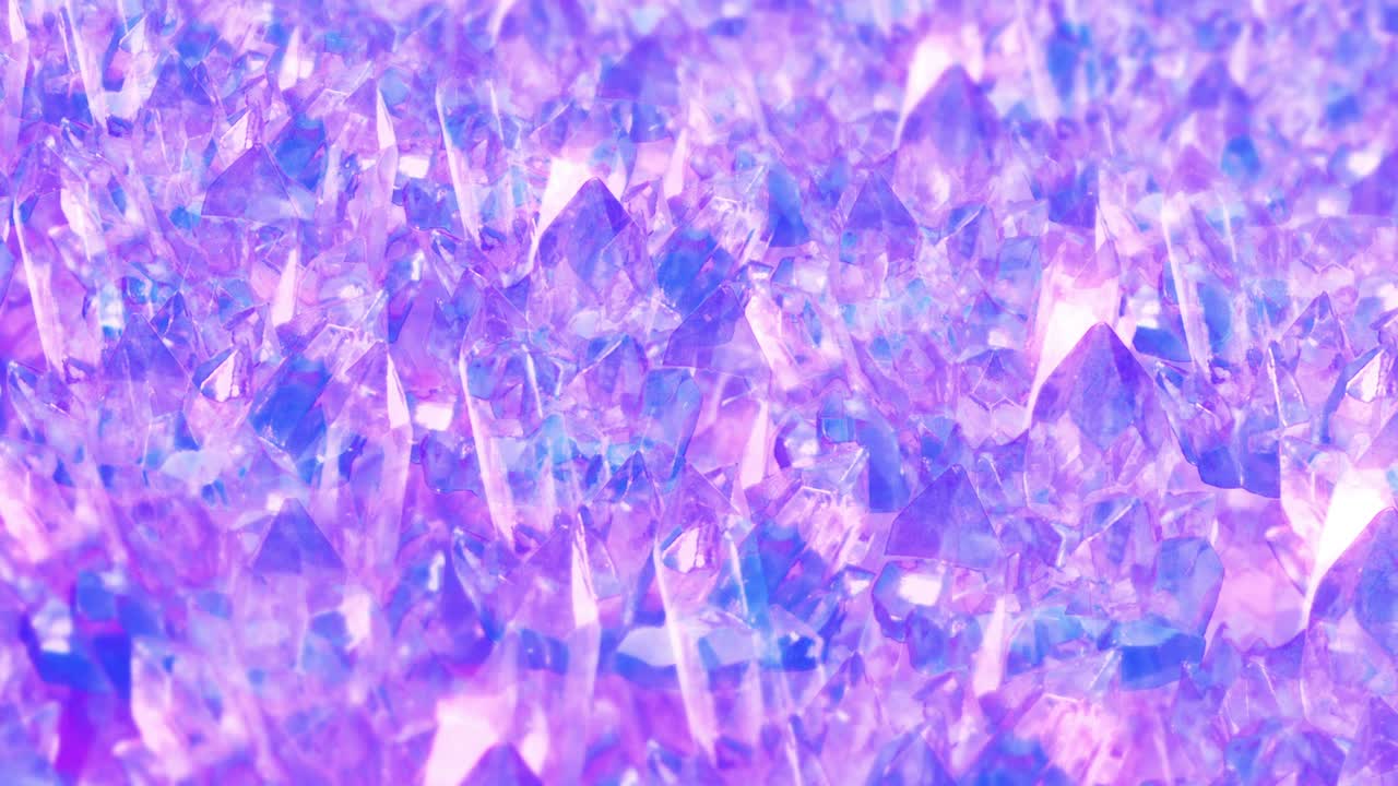 빙산의 근접 시각: 추상적인 겨울 얼음 배경, 얼음 조각, 차가운 눈, 파란색과 보라색, 분쇄된 얼음의 3d 애니메이션, 루프 애니메이션