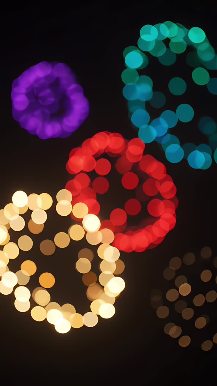 Baggrund med lodret bokeh-lys.