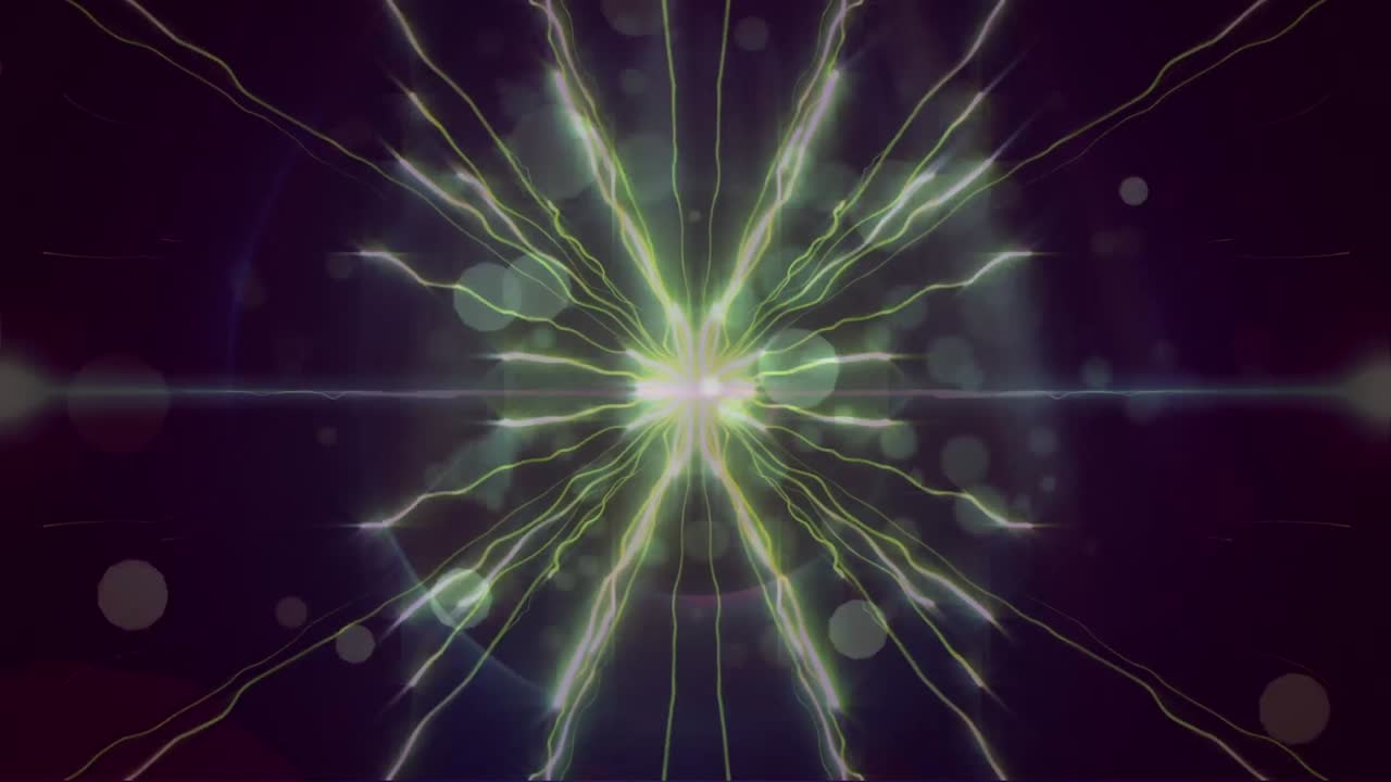 animación de luces de colores brillantes sobre un fondo oscuro