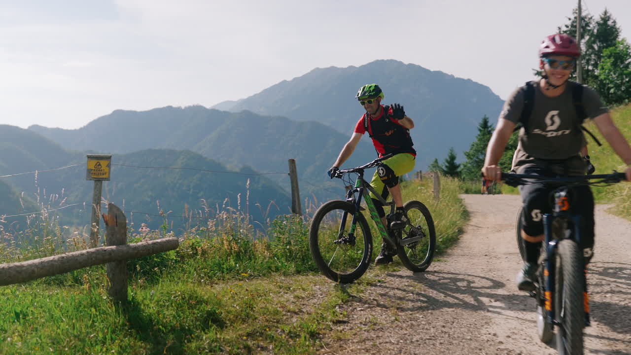 Mountain bikers on a scenic trail