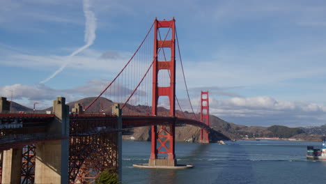 golden gate bridge - the iconic and mesmerizing landmark in san francisco, california - wide shot