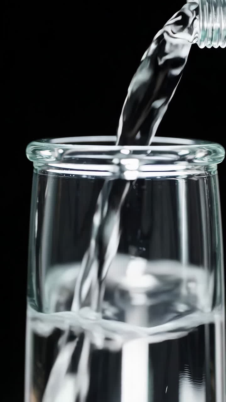 vertiendo agua en un vaso