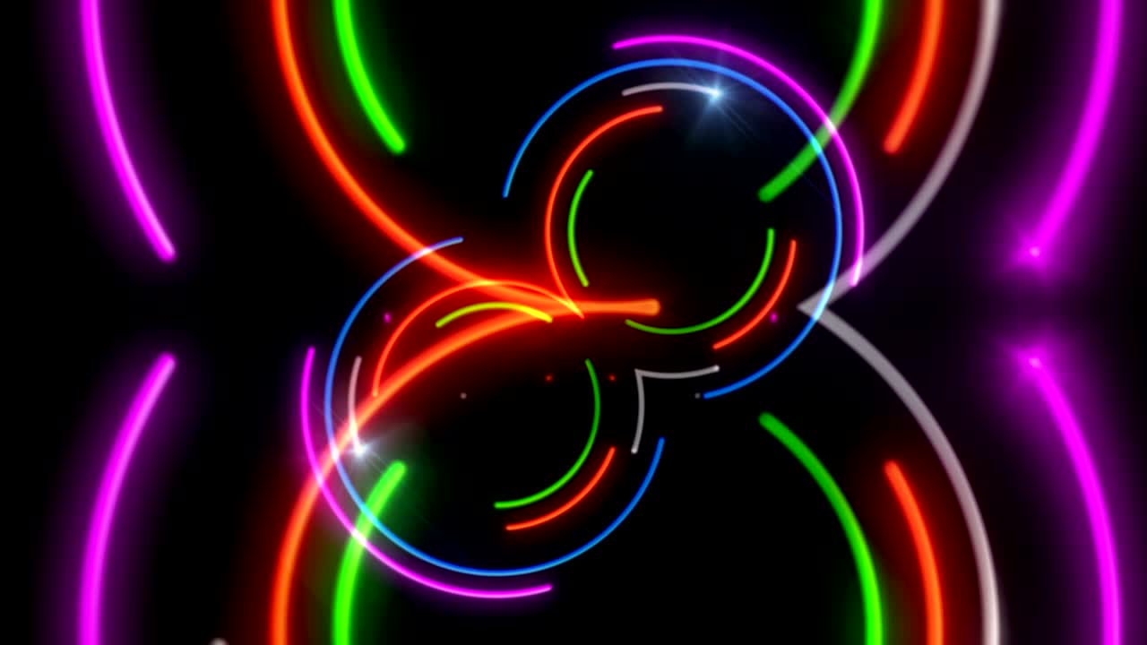 네온 조명 3d 플라이 애니메이션