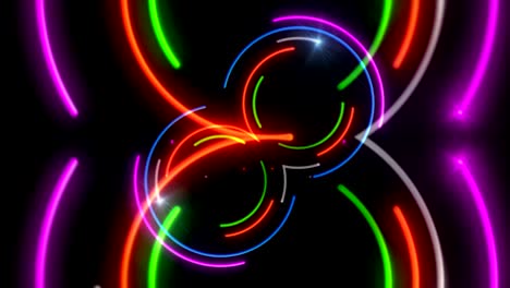 luces de neón animación de mosca en 3d