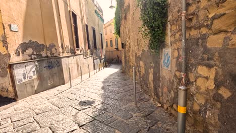 a serene alleyway in naples, italy