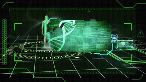 DNA-Strang,-Menschlicher-Körper-Und-Medizinische-Daten