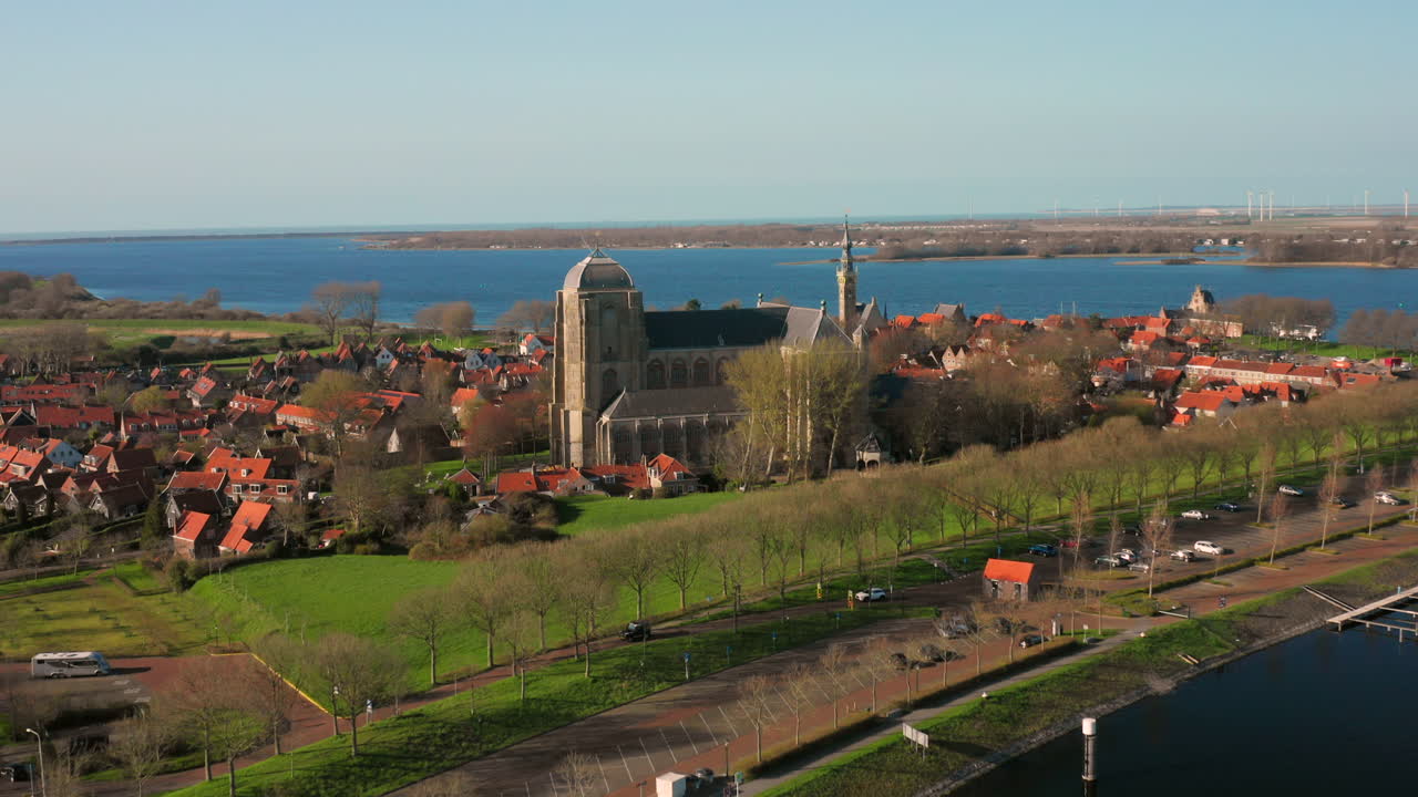 Aerial view of Zierikzee, Netherlands