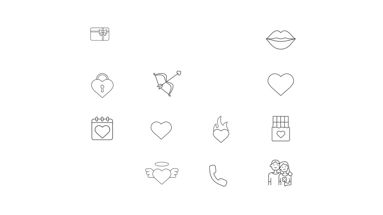 Love and Romance Icon Set
