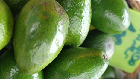 close-up of avocados