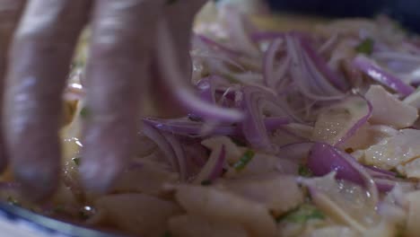 ceviche peruano hecho a mano