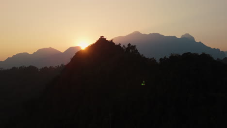 sunrise over mountain peaks