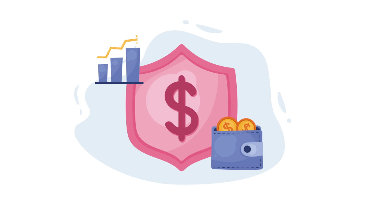 방패 애니메이션에서 돈 달러 기호