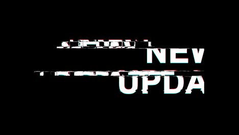 new update glitch effect text digital tv distortion 4k loop animation