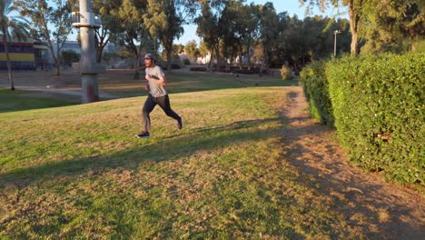 young men running