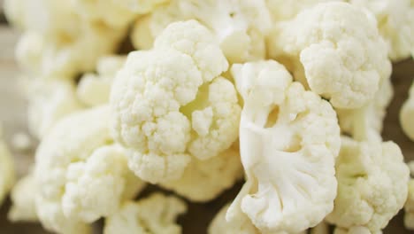 video of close up of florets of fresh cauliflower