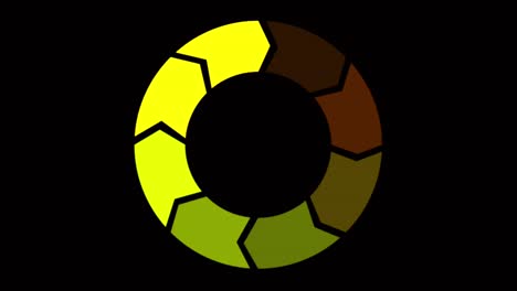 animation colorful loading circle isolate.