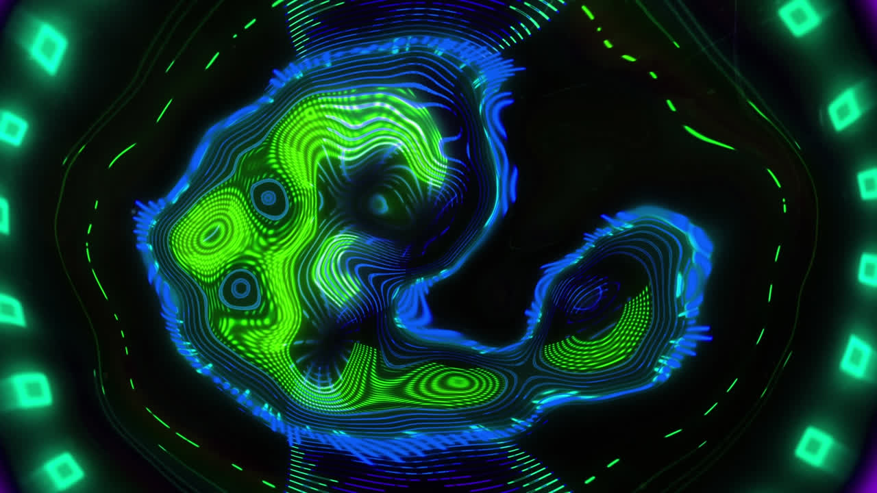 Animation of shine text over colorful moving liquid glowing shapes