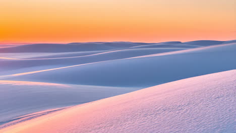 Pastel Sunset Over White Sand Dunes Landscape