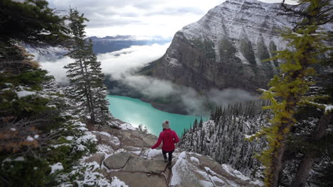 Aussichtspunkt-Lake-Louise,-Banff-Nationalpark,-Kanada