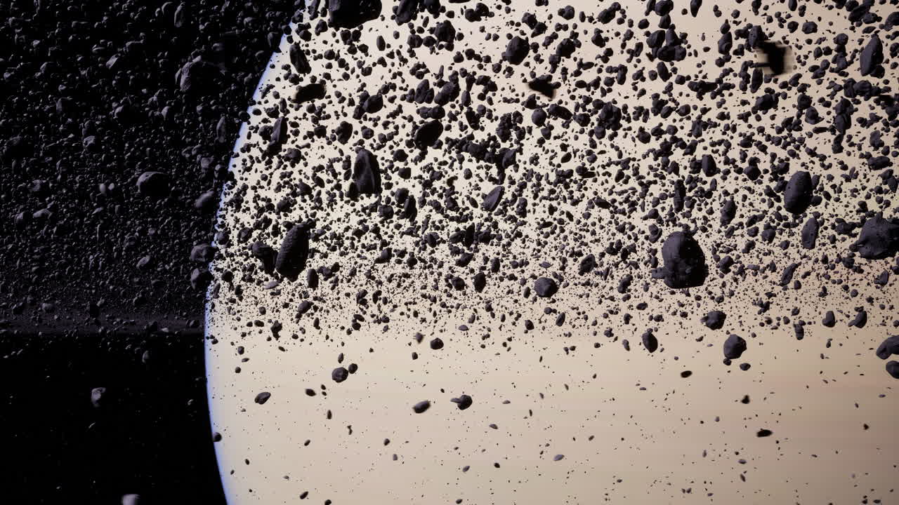 кольца сатурна и ледяные частицы создают потрясающее космическое зрелище