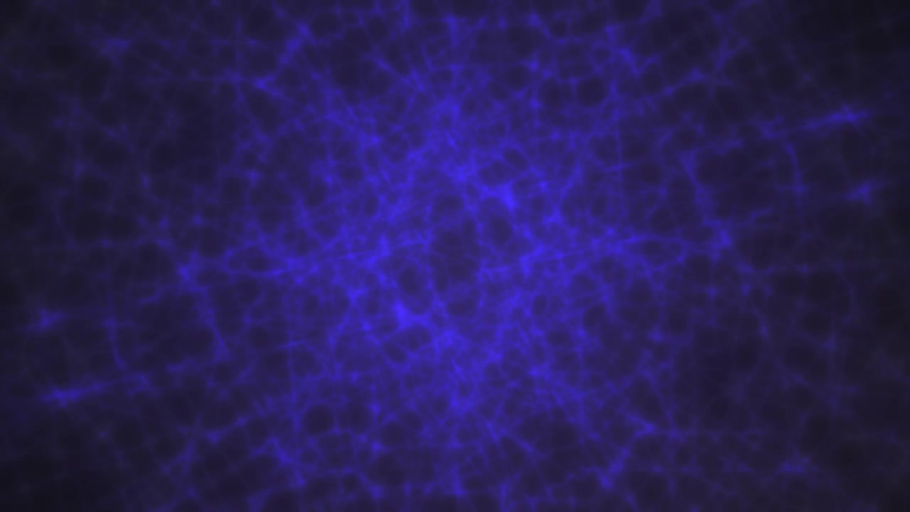 Motivo luminoso geometrico blu astratto che pulsa su sfondo scuro