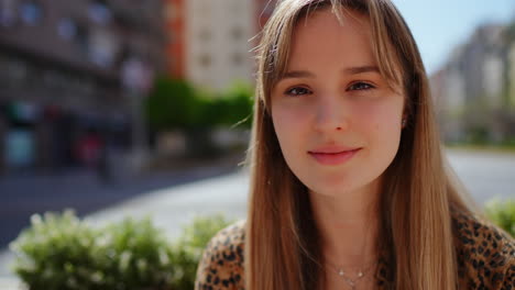 young woman portrait outdoors
