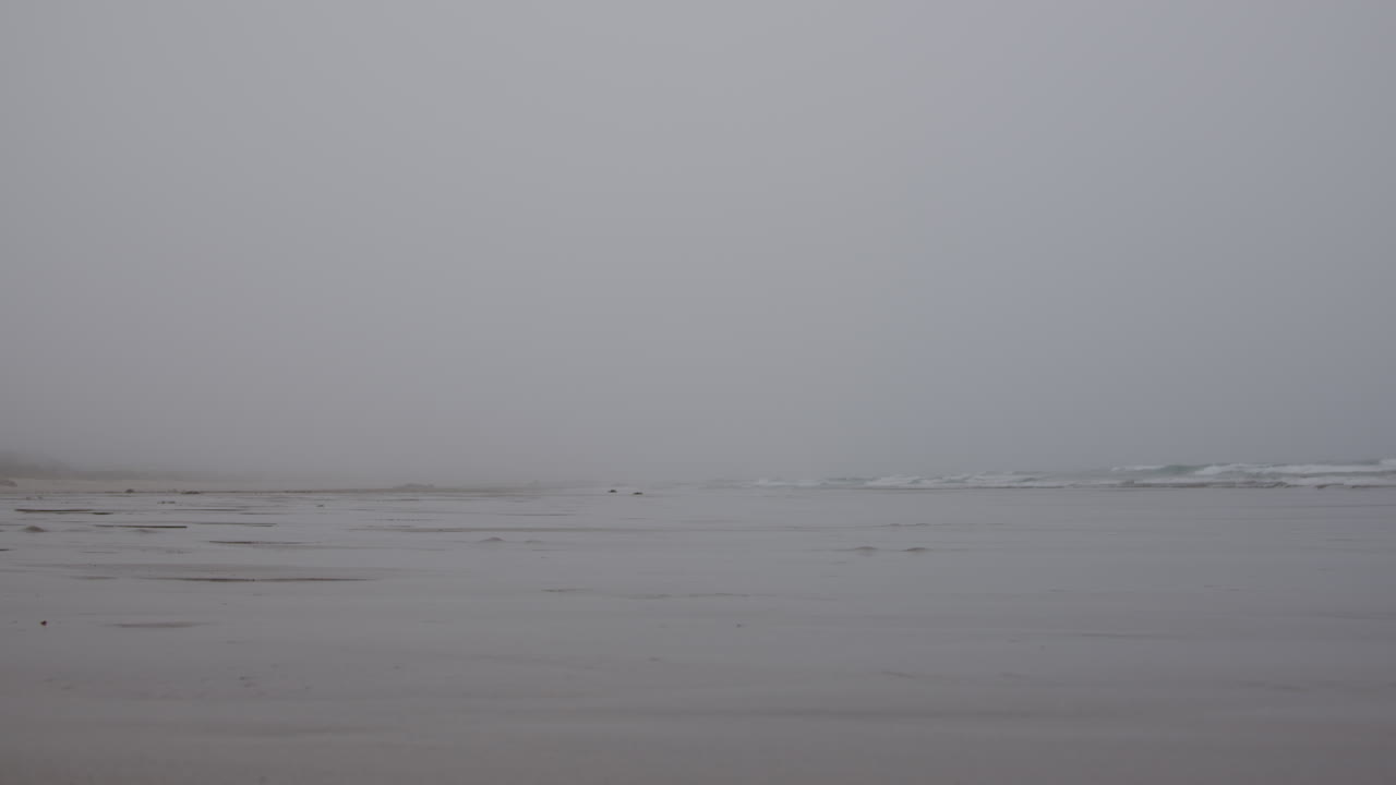Misty Beach Scene
