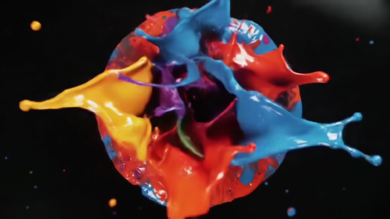 Esplosione di vernici colorate