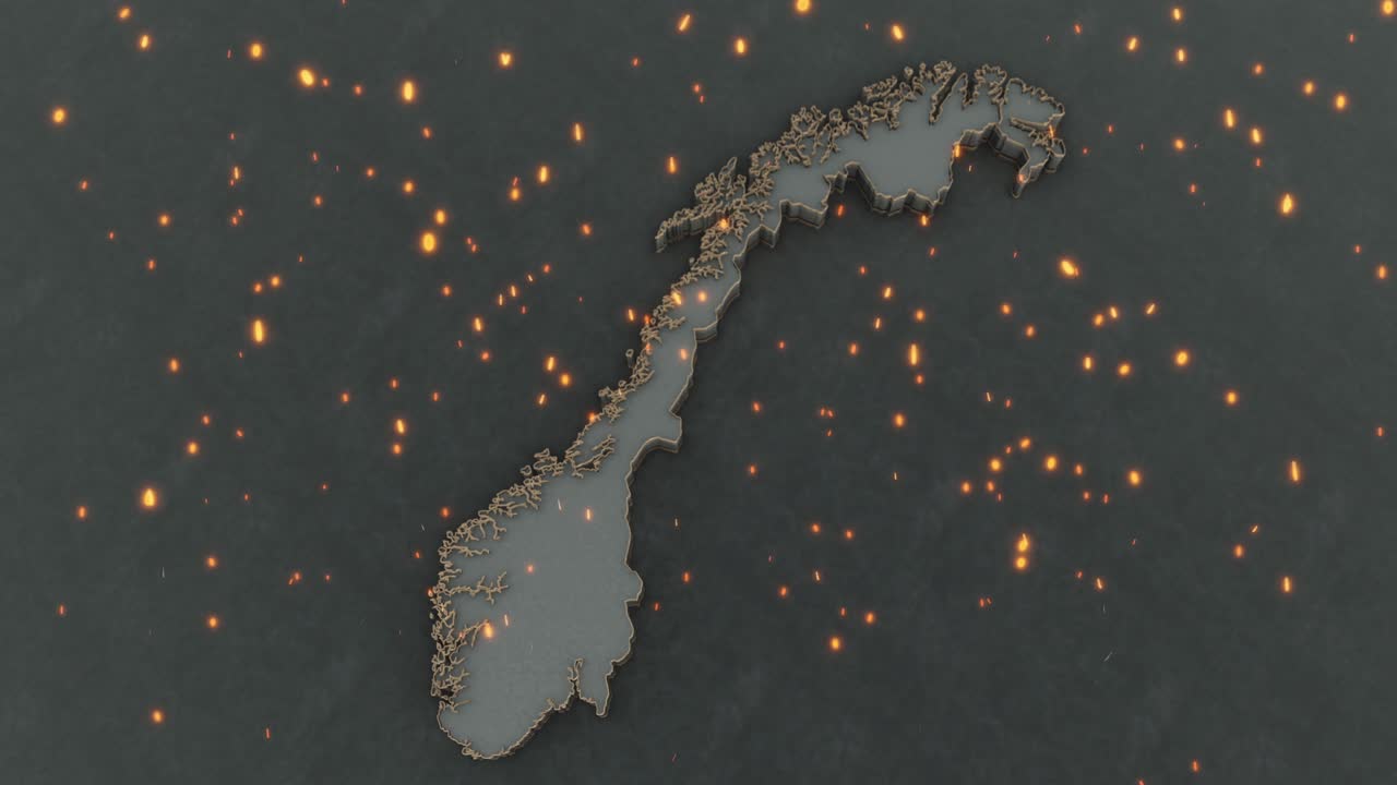 노르웨이 지도 배경 4k